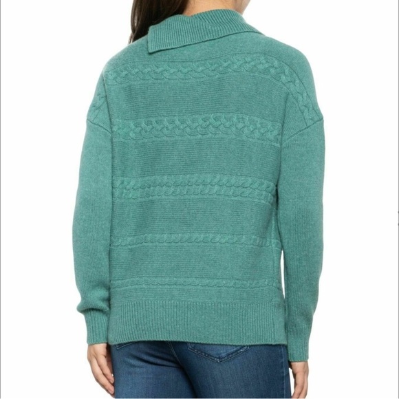 Rachel Zoe green cable knit cashmere sweater - Picture 2 of 7